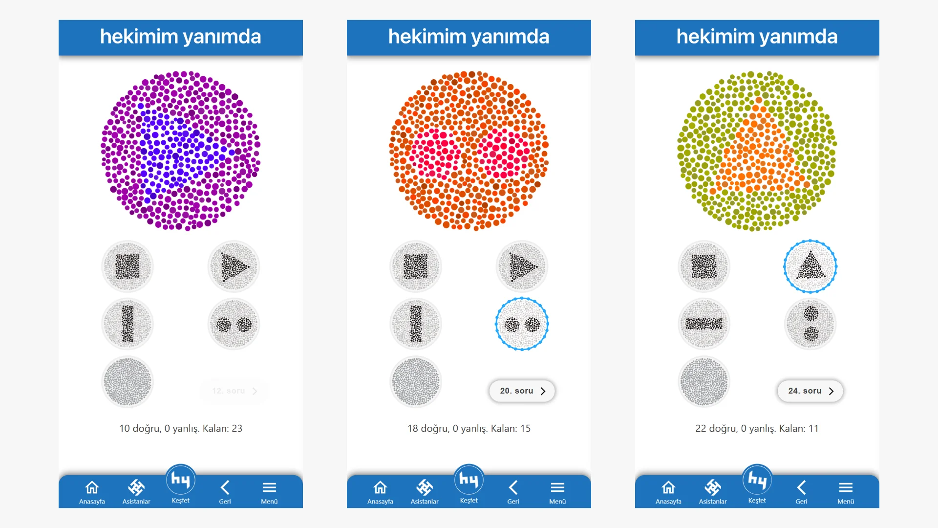 Çocuklar için Renk Körlüğü Testi